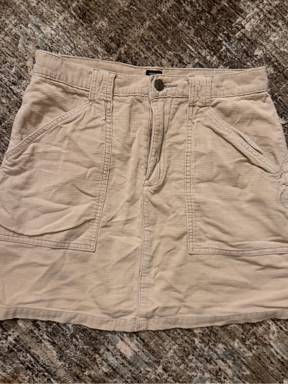 Vintage American Eagle Beige Corduroy Mini Skirt size 2